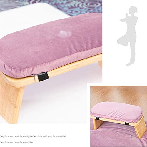 Meditation Bench, Bamboo and Wood Stool with Cushion, Kneeling Foldable Stool, Meditation Stool, Yoga Stool for Meditation/A / 43 * 20 * 17cm - color: A