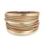 Edoneery Leather Wrap Bracelet for Women, Boho Handmade Multi-Layer Cuff with Crystal Beads Heart, Stackable Bangle Western Jewelry Gift - style: Leather(Gold)