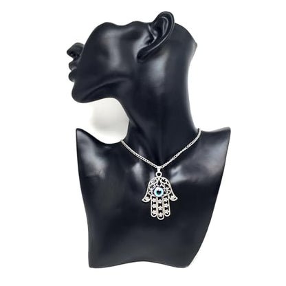 Healing Stress Anxiety Meditation Grounding Energy Gemstone Necklace Series - color: HAMSA Pendant