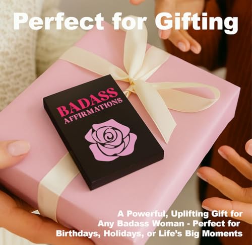 Badass Affirmation Cards for Women – 56 Motivational Self Care Cards, Encouragement Gift for Friend Sister Daughter, Mother’s Day Gift, Class of 2026 Graduation Gift, Inspirational Gift for Her
