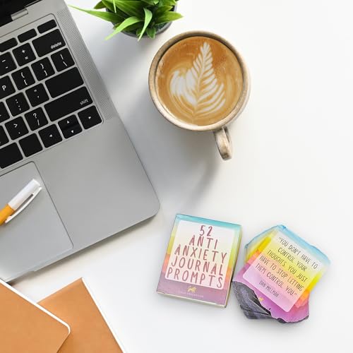 Calm Collective 52 Anti-Anxiety Journal Cards - Cognitive Behavioral Therapy (CBT) Journaling Prompts for Stress Relief, Self Care, Emotional Management, Mindfulness, & Mental Health