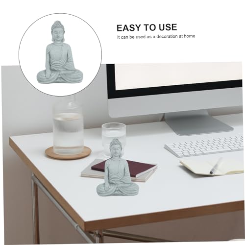Zerodeko 1pc Zen Style Buddha Statue Decor for Desktop Calm and Tranquil Office Adornment Asian Inspired Landscape Ornament for Home and Balcony Decor