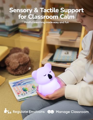 Breathing Pal 'Kyle'- Mindfulness Breathing Light, Guided Visual Meditation Breathing Light, Anxiety Relief Items for Calm Down Corner/Meditation/Sleep for Adult&Kid - size: Kyle (Koala)
