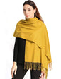 Pashmina Shawl Women Winter Scarf Warm Wedding Wraps Ladies Scarves for Evening Dresses - color: Yellow