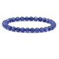 Keleny Blue Kyanite Crystal 6mm Round Beads Rock Yoga Stretch Bracelet 7 Inch Unisex