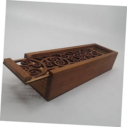 Decorative Wooden Storage Box Lid Rustic Hollow Design for Jewelry Keepsakes and Souvenirs Compact and Lightweight Wooden Box for Home Decor and Organization