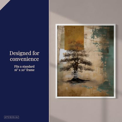 Studio101 Wabi Sabi Wall Art - Original 16'' x 20'' Print with Calming Japanese Energy - Wabi Sabi Decor Featuring Minimalist Aesthetic and Neutral Tones - Printed on Thick Archival Stock Paper