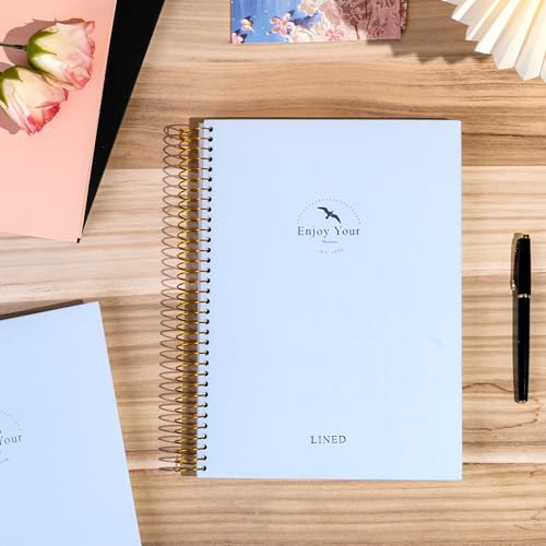 FLYING EAGLE Blank Paper Spiral notebook Journal 8.5 x 11 Blank Large Spiral Notebook 210 Pages Hardcover Spiral Notebook Sketchbook Sketch Book for drawing for Men Women,Blue