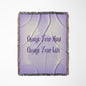 3dRose Meditation- Change Your Mind, Change Your Life- Inspirational Woven Blanket