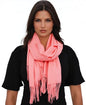 Ocomfly 100% Pashmina Scarf for Women - Premium Womens Scarves - Gift Boxed - Shawls or Wraps - Ultra Soft and Warm - color: Peach Pink
