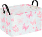 Storage Basket Home Shelf Basket Kids Organizer Box Clothes Laundry Hamper Nursery Bin Gift Laundry Basket with Handles for Home (Butterfly) - color: Butterfly