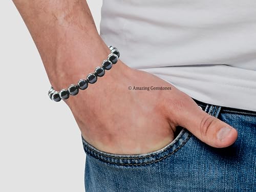 Amazing Gemstone Crystal Bracelet for Women Men's Gifts - Protection Healing Crystal Bracelet - 8mm Gemstone Beaded Stretchable Bracelet Pulseras Para Hombres Mujer Stocking Stuffers Mothers Day Gift (Blue Tiger Eye) - color: Blue Tiger Eye