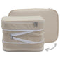 Medium Nylon Storage Bag – Quality, Stylish & Expandable Dual-Zipper Organizer, Tear-Resistant - color: Beige