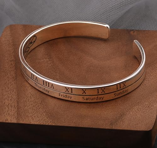 Handmade 925 Sterling Silver Bangle Bracelet Simple Silver/Gold Adjustable Cuff Bangles Durable Stainless Steel bracelet for Men &Women Daily Jewelry Gift for Anniversary Birthday Gift - color: Color 32