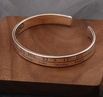 Handmade 925 Sterling Silver Bangle Bracelet Simple Silver/Gold Adjustable Cuff Bangles Durable Stainless Steel bracelet for Men &Women Daily Jewelry Gift for Anniversary Birthday Gift - color: Color 32