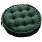 Round Thick Floor Seating Cushions, Solid Tufted Cushion Round Floor Pillow Meditation Pillow with Carrying Handle,Sofa Balcony Tatami Pad (Green), 23.6x23.6inch