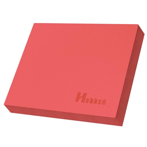 Professional Balance Pad, Nonslip Foam Exercise Balance Pad Cushion for Physical Therapy, Foam Balance Mat for Exercise, Yoga, Fitness, Stability Training and Stretching - color: Red, size: 15.7*13.0*2in