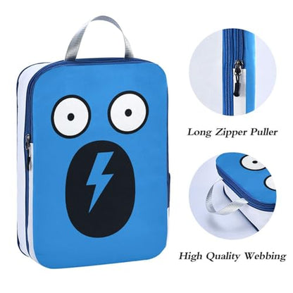 Reusable 3 Set Packing Travel Bags Polyester Closet Organizer Storage, Lightning Shocked Look (3 Set) - color: Lightning Shocked Look
