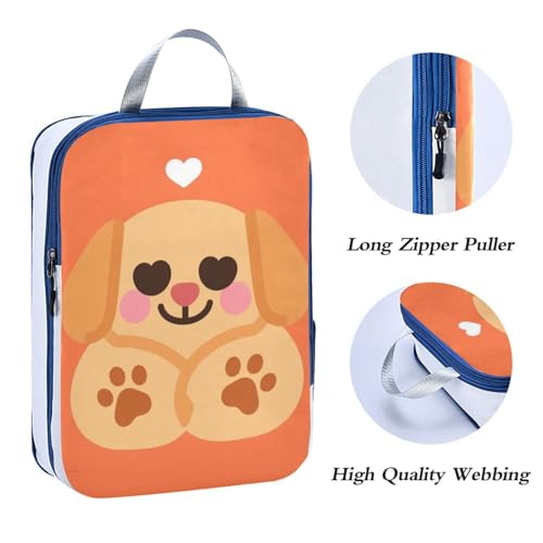 Waterproof 3 Set Travel Packing Cubes For Suitcases Polyester Compression Bags for Travel, Pet Cuddle Look (3 Set) - color: Pet Cuddle Look