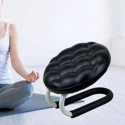Kneeling Meditation Stool, Prayer Bench Versatile Gift Ergonomic Chair Comfortable Seat for Home Yoga Praying Adults Kneeler - color: Black