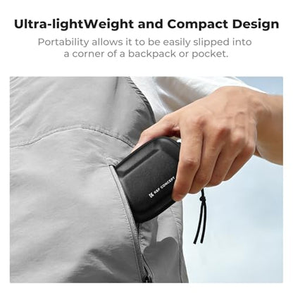 K&F CONCEPT Semi Open Carrying Case for DJI Osmo Action 6/3/4/5 Pro, Small EVA Hard Storage Bag Portable Travel Protector Case for Go Pro Hero 13/12/11/10/9 Black, Insta360 Ace/Ace Pro/2
