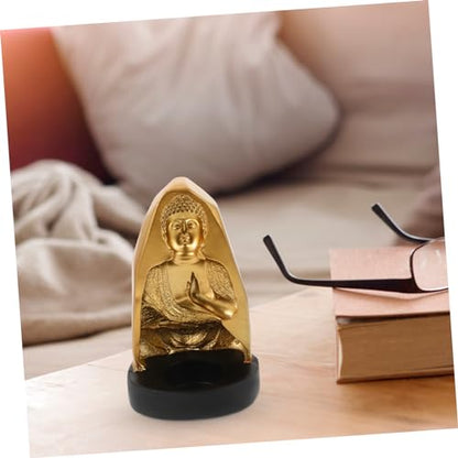 Resin Buddha Tealight Holder Candle Holder for Home Decor Meditation and Zen Spaces Creative Desktop Accent for Relaxation and Ambiance