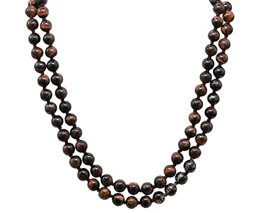 Amazing Gemstone Japa Mala 108 Prayer Beads Necklace and Wrist Mala Bracelet for Meditation