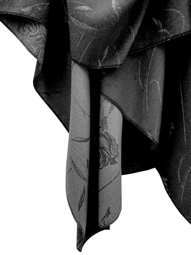 Women's Elegant Shawl Wraps, Soft Open Front Poncho Cape, Reversible Casual Cardigan Shawls for Gift Travel - color: Black
