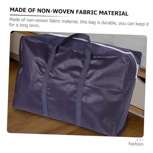 Toyvian Large Capacity Quilt Storage Bag Woven Fabric Sundry Moving Bag Handles