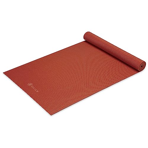 Gaiam Yoga Mat - Premium Solid Thick Non Slip Exercise & Fitness Mat for All Types of Yoga, Pilates & Floor Workouts