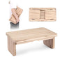 Folding Yoga Meditation Bench - Yoga Kneeling Bench for Adult, Wooden Zen Meditation Stool Kneeling Bench for Yoga Practice (Light Brown) - color: Light Brown