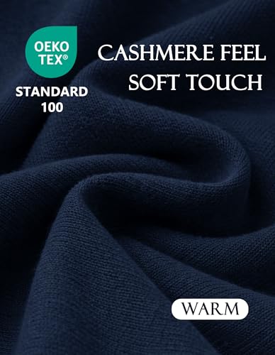 PULI Womens Large Cross Front Poncho Sweater Wrap Topper Knitted Elegant Shawls Cape for Fall Winter - color: 1-dark Slate Blue