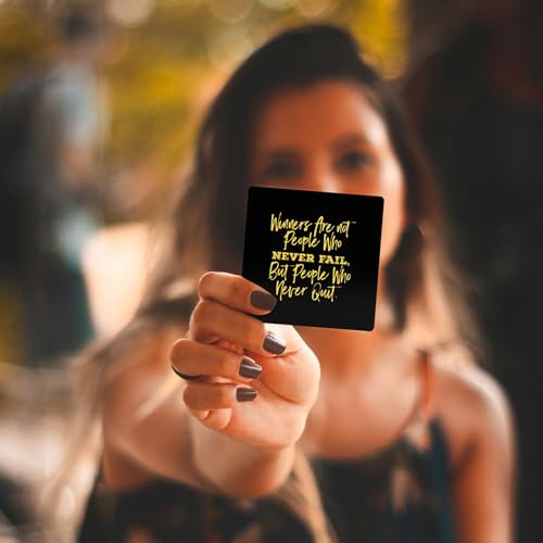 Knana 60Pcs Daily Affirmations Cards Affirmations cards for women, Affirmations Cards for Meditation Exercises, Inspirational Cards, Meditation Cards (Black)