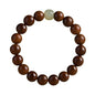Feng Shui Wood Bracelet, Natural Golden Sandalwood Buddhist Mala for Wealth Luck Prosperity, Positive Energy Meditation Bracelet, Unisex Holiday Gift