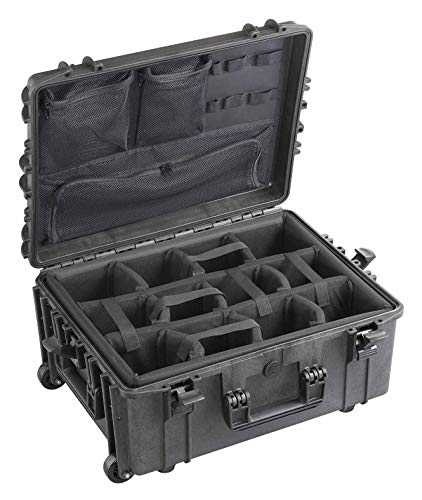 Panaro Plastic Max Cases, Photo Trolley with Furniture Dividers No Genre, Black, L