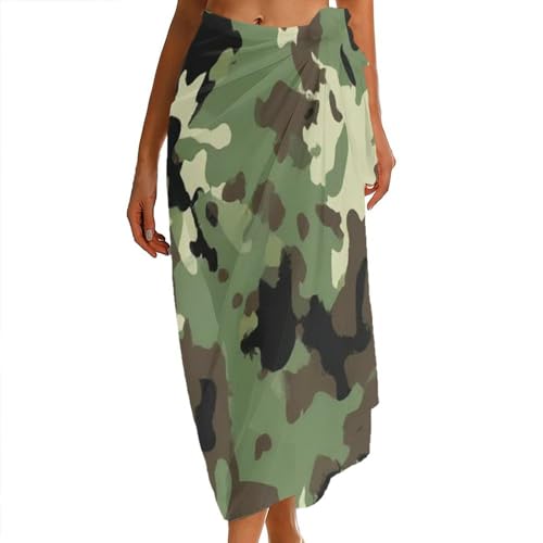 Women's Lightweight Long Scarf Thin Scarf Beach Headscarf Wimwear Bikini Wrap - color: Color643