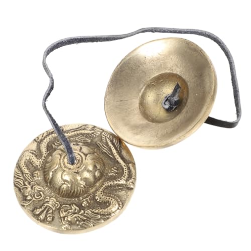 Cymbal Meditation Instrument Vintage Hand Bell Chime for Yoga and Sound Healing Lightweight Copper Tingsha for Relaxation and Mindfulness Practices