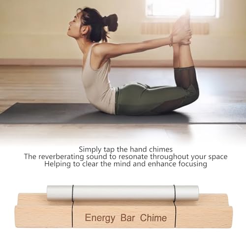 Mindfulness Meditation Chime Bell, Aluminum Alloy and Cherry Wood Hand Bell for Relaxation, Yoga, and Mindful Practices(B) - size: B