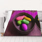 Yoga Meditation Print Large Fleece Throw Blanket 60" X 80" Plush Flannel Blankets for Sofa Couch Bed