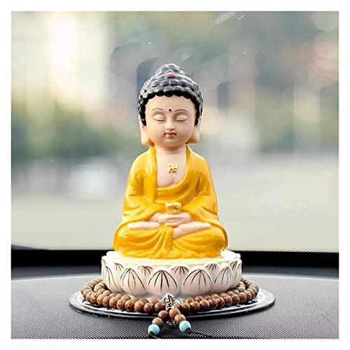 Sculpture Tabletop Sculptures Outdoor Decor Garden,Buddha Statue Ornaments Zen Ceramics Small Tathagata Car Decoration Crafts