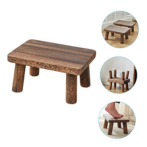 Homoyoyo Meditation Buddhist Stool Mini Square Stool Wooden Coffee Wood Small Bench Zen Kneel Sitting