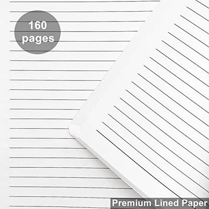 Notebook Journal, College Ruled Notebook Lined A5 160 Pages,Hard Cover Journals for Writing, Notebooks for Work Office School Women Men,5.7 inches x 8.4 inches(Meat Pink) - color: Meat Pink