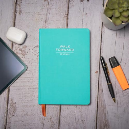 The Walk Forward Journal – (Teal) A 60-Day Daily Journal for Spiritual, Emotional, and Personal Growth – Reflection, Mindfulness & Inspiration – Daily Affirmations and Goal-Setting – Undated Life Planner for Women & Men - color: Teal