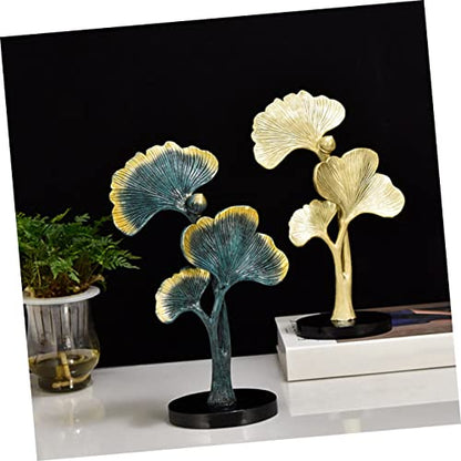 BESPORTBLE Ginkgo Leaf Resin Desktop Ornament Decor for Living Room Office Meditation -catching Table Accent Finish