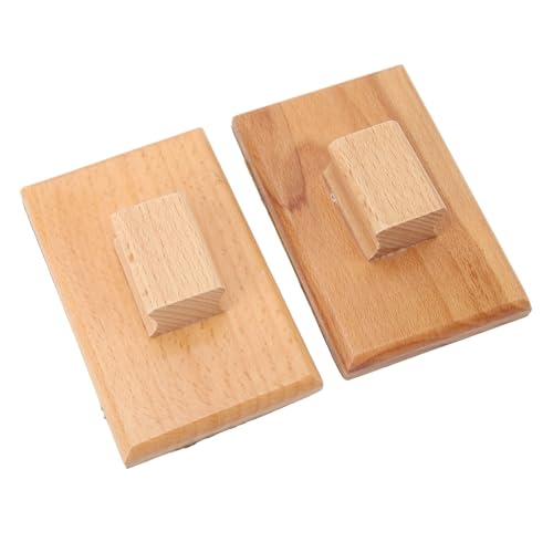 Wood Sand Blocks, 10x6cm Premium Beech Wood Musical Sand Block, Rhythm Blocks with Sandpaper Surface 1 Pair for Home Kindergarten Dance Class