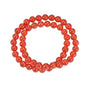 14in Agate Wrap Bracelet for Women Men Natural Round Beaded Agates Stone Healing Stretch Bracelets Elastic Handmade Polished Gemstone Beads Bracelet - color: Red Agate, size: 8mm Beads