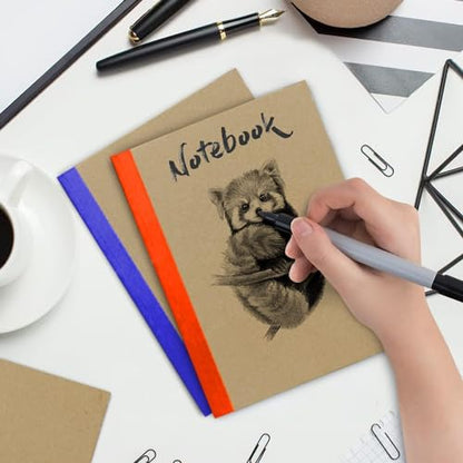 Rosmonde 48 Pack Kraft Notebooks, Softcover A5 Blank Journals, No-Bleed, 120 Pages (60 Sheets) Bulk Blank Sketch Books for Drawing, 8 x 5.7 Unlined Travel Journals, Bulk Blank Page Journals