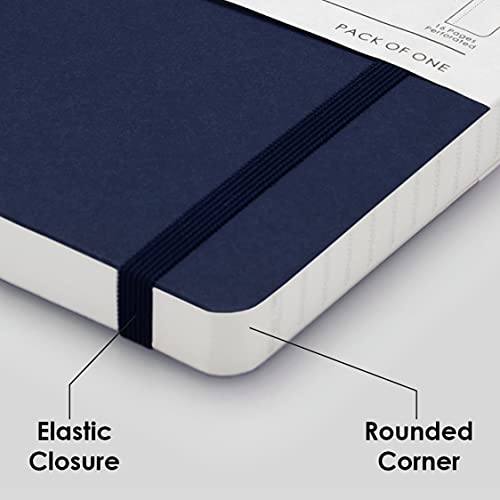 myPAPERCLIP Limited Edition A5 Checks/Square Grid Notebook | 192 Pages, 100 GSM, Soft Cover, A5 (5.83 × 8.27 in) | Flat Lay | Bookmark & Elastic Closure | Imperial - color: Imperial, style: Checks