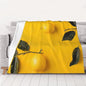 Yellow Lemon 1 Prints Throw Blanket (320g Flannel) Anti-Pilling Warm Fuzzy Blankets for Bed Sofa Couch Travel 40x30 Inch - color: Yellow Lemon 1, size: 40x30 Inch