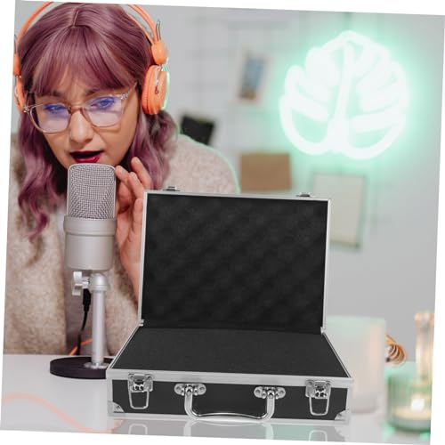 Portable Aluminum Alloy Briefcase with Padded Interior for Safe Storage of Instruments and Tools Lightweight Design for Easy Transportation for Office and Home Use